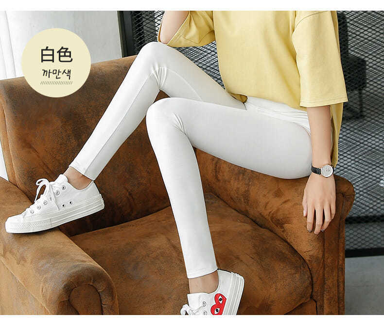 Outerwear Leggings Spring Pencil Pants Thin Black Cropped Pants High Waist Women's Pants Stretch Feet Pants
