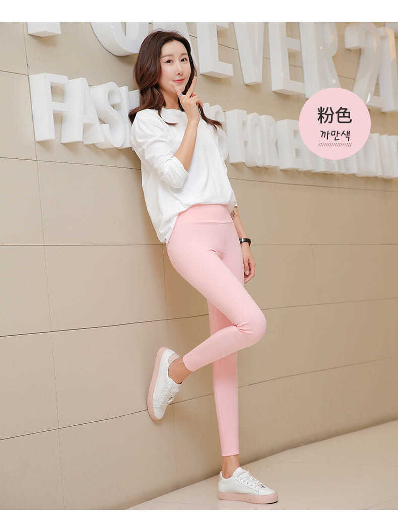 Outerwear Leggings Spring Pencil Pants Thin Black Cropped Pants High Waist Women's Pants Stretch Feet Pants