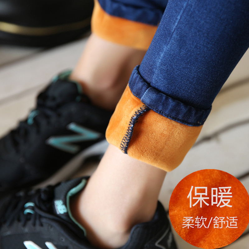 2020 Autumn and Winter Fleece-Lined Thick Warm Pants Women's Stretch Slim Women's Clothing Tappered Pencil Pants All-Matching Jeans Women 2020 Autumn and Winter Fleece-Lined Thick Warm Pants Women's Stretch Slim Women's Clothing Tappered Pencil Pants All-Matching Jeans Women