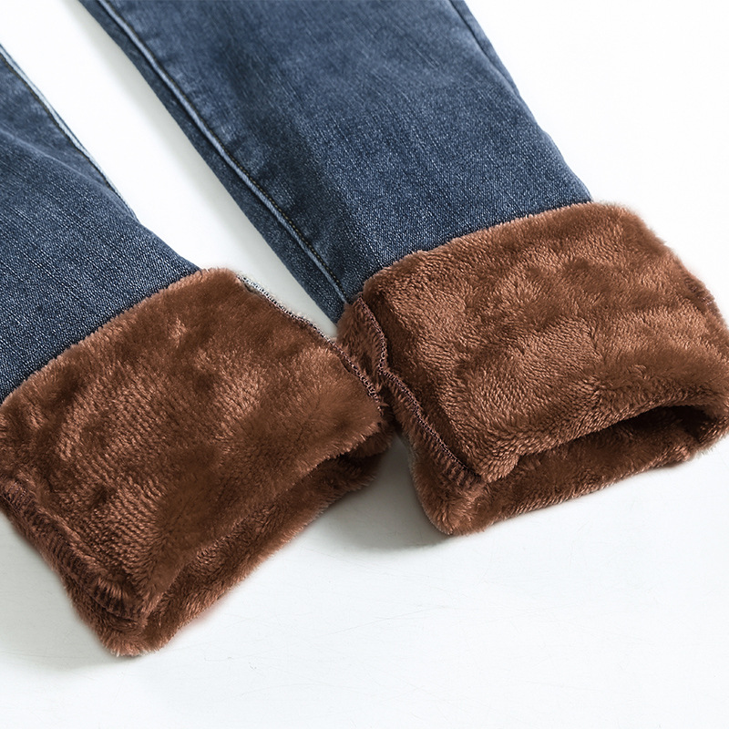 2020 Autumn and Winter Fleece-Lined Thick Warm Pants Women's Stretch Slim Women's Clothing Tappered Pencil Pants All-Matching Jeans Women 2020 Autumn and Winter Fleece-Lined Thick Warm Pants Women's Stretch Slim Women's Clothing Tappered Pencil Pants All-Matching Jeans Women
