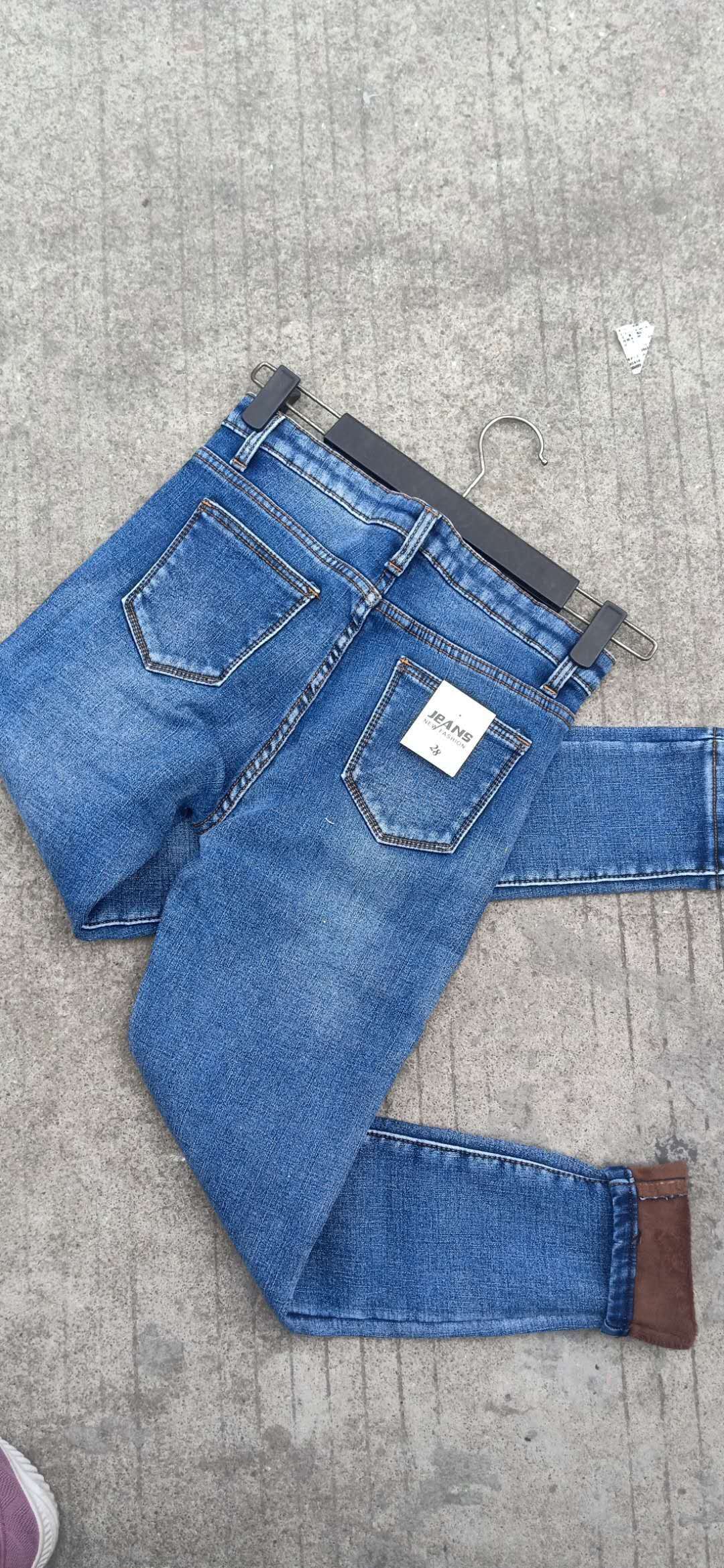 2020 Autumn and Winter Fleece-Lined Thick Warm Pants Women's Stretch Slim Women's Clothing Tappered Pencil Pants All-Matching Jeans Women 2020 Autumn and Winter Fleece-Lined Thick Warm Pants Women's Stretch Slim Women's Clothing Tappered Pencil Pants All-Matching Jeans Women