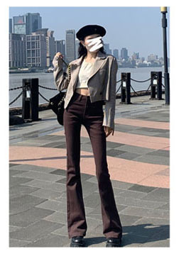 Women's Ultra High Waist Jeans Spring New Tappered Pants Slimming and Tight Pencil Pants Belly Contracting Hip Lifting Trousers Trendy