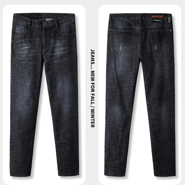 Langfeng Men&#039;s Clothing | Jeans Men&#039;s Youth Fashionable Elastic Autumn New Pencil Pants Slim Fit Smart Trousers Men&#039;s