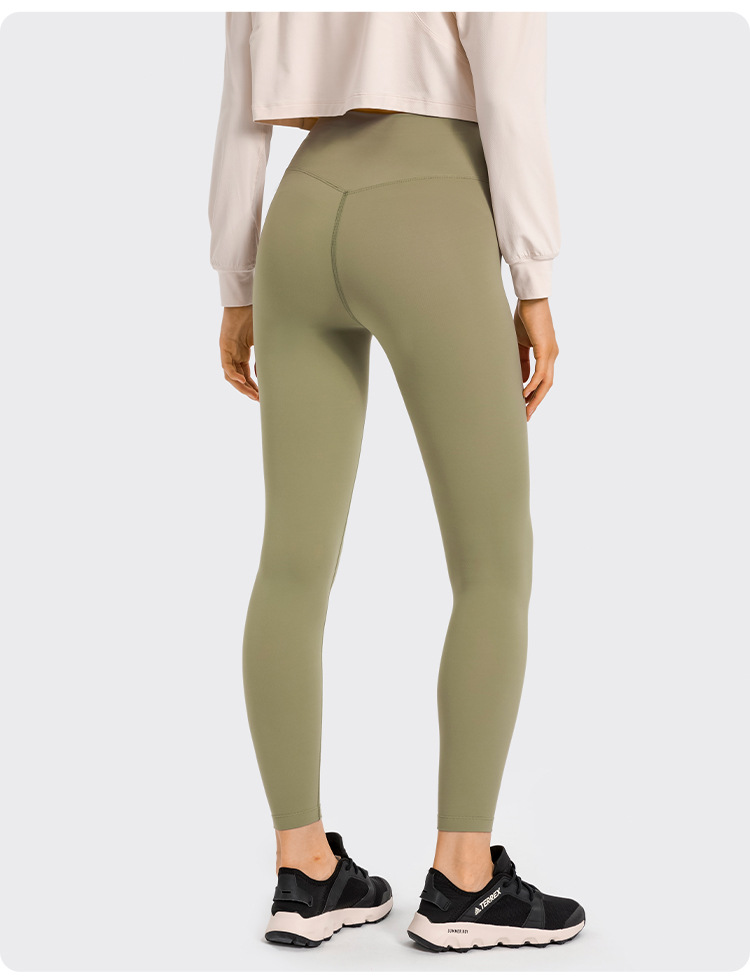 2021 Autumn New Nude Feel Yoga Pants Women's No Embarrassment Line High Waist Hip Lift Stretch Fitness Sports Ninth Pants