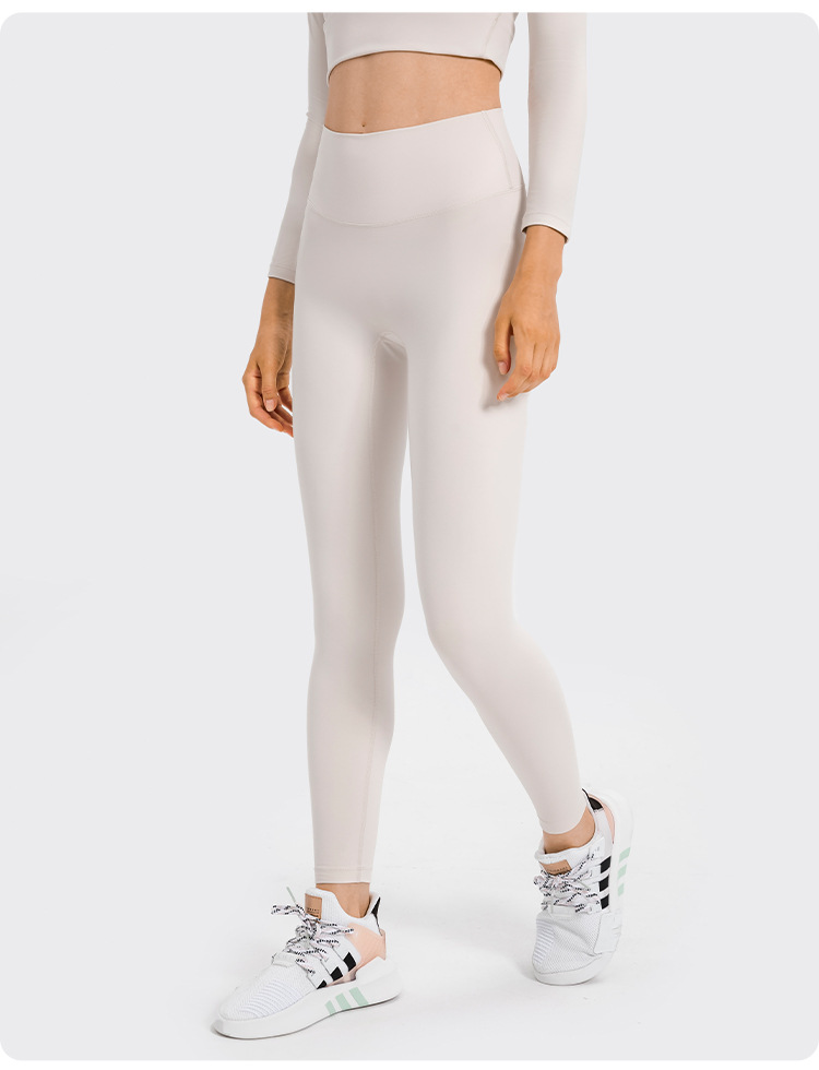 2021 Autumn New Nude Feel Yoga Pants Women's No Embarrassment Line High Waist Hip Lift Stretch Fitness Sports Ninth Pants