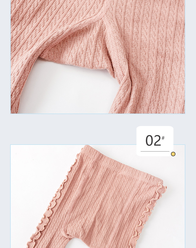 2021 Children's Socks Autumn and Winter Baby Leggings Hemp Pattern Vertical Stripes Fungus Children's Ninth Pants One Piece Dropshipping