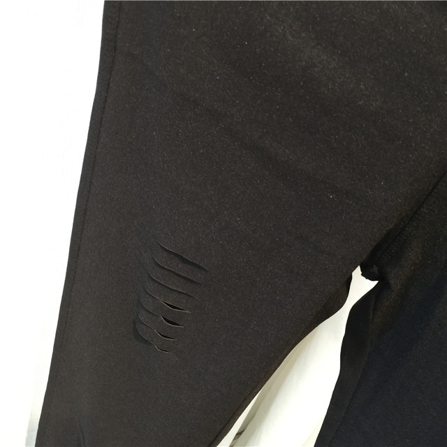 New in Spring and Autumn plus Size Women's Clothing Ripped Pencil Pants 300 Jin Fat People Elastic Slim Fit Slimming Ninth Pants 216