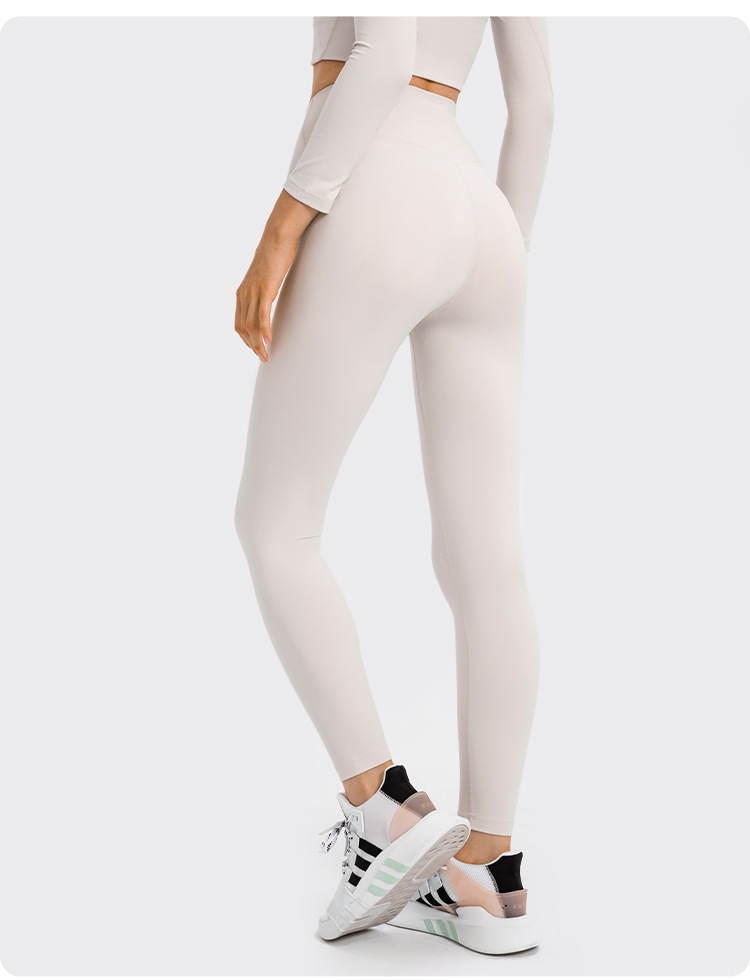 2020 Autumn New Product Nude Feel Yoga Pants Women's No Embarrassment Line High Waist Hip Lift Stretch Fitness Sports Ninth Pants