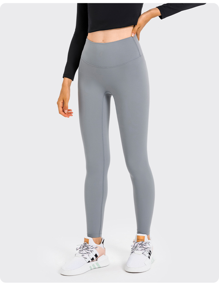 2020 Autumn New Product Nude Feel Yoga Pants Women's No Embarrassment Line High Waist Hip Lift Stretch Fitness Sports Ninth Pants