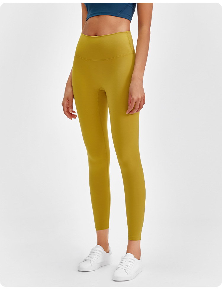 2020 Autumn New Product Nude Feel Yoga Pants Women's No Embarrassment Line High Waist Hip Lift Stretch Fitness Sports Ninth Pants