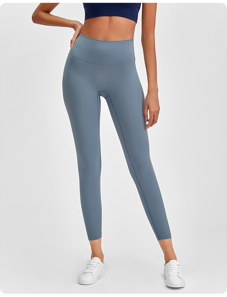 2020 Autumn New Product Nude Feel Yoga Pants Women's No Embarrassment Line High Waist Hip Lift Stretch Fitness Sports Ninth Pants