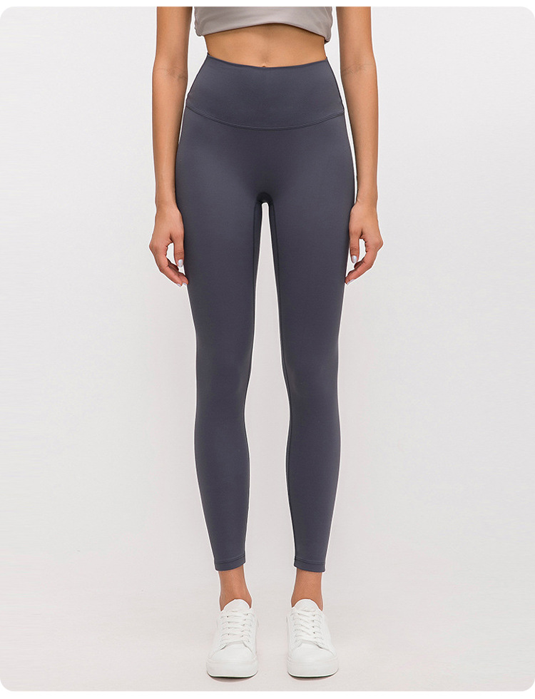 2020 Autumn New Product Nude Feel Yoga Pants Women's No Embarrassment Line High Waist Hip Lift Stretch Fitness Sports Ninth Pants