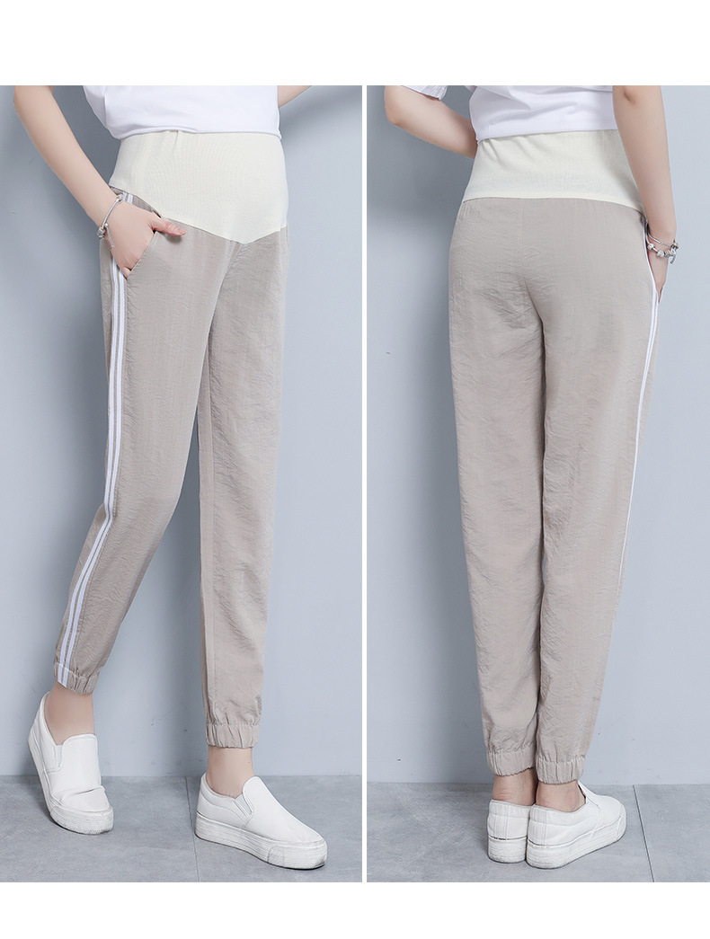 2020 Spring and Summer Trendy Mom Outer Wear Thin Maternity Pants Ninth Pants Harem Pants Maternity Clothes Maternity Pants