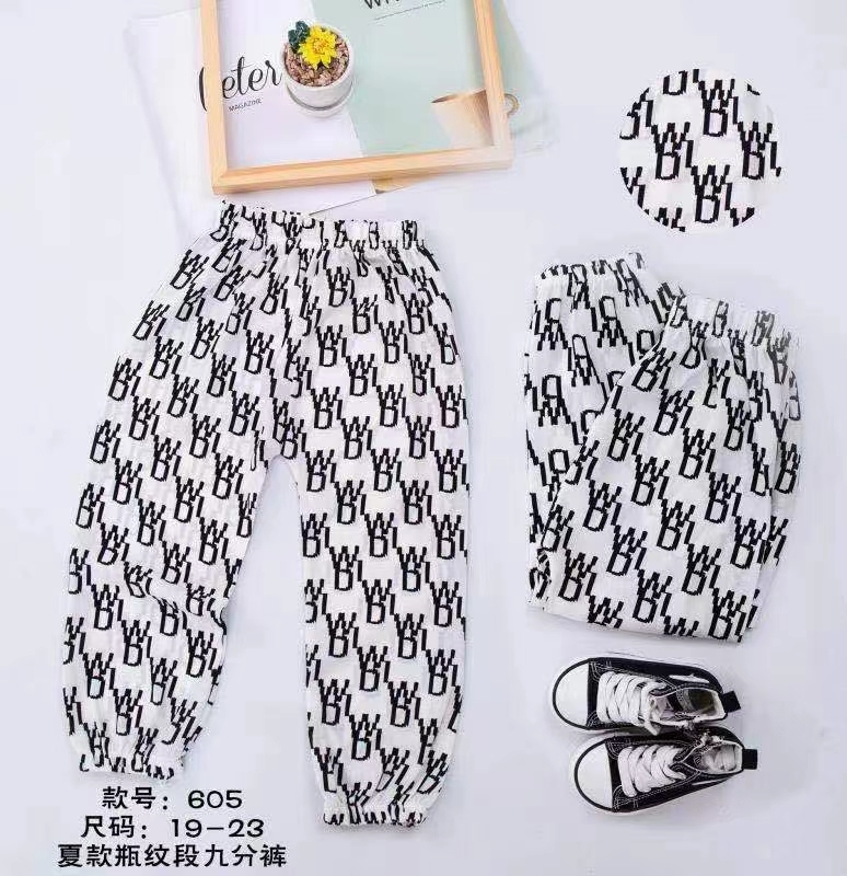 Children&#039;s Clothing 2021 Summer New Female Toddler and Children Casual Western Style Thin 3-7 Years Old Leisure Sports Ninth Pants Special Offer