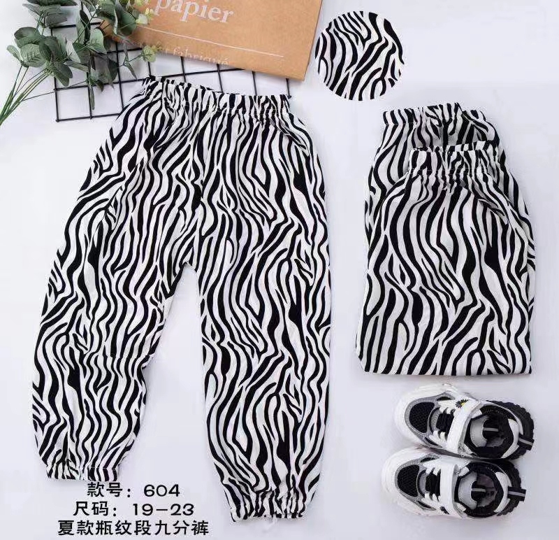 Children&#039;s Clothing 2021 Summer New Female Toddler and Children Casual Western Style Thin 3-7 Years Old Leisure Sports Ninth Pants Special Offer