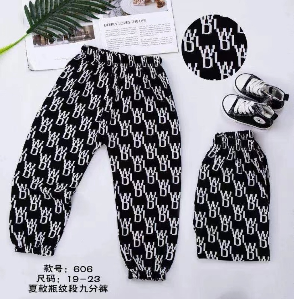 Children's Clothing 2021 Summer New Female Toddler and Children Casual Western Style Thin 3-7 Years Old Leisure Sports Ninth Pants Special Offer