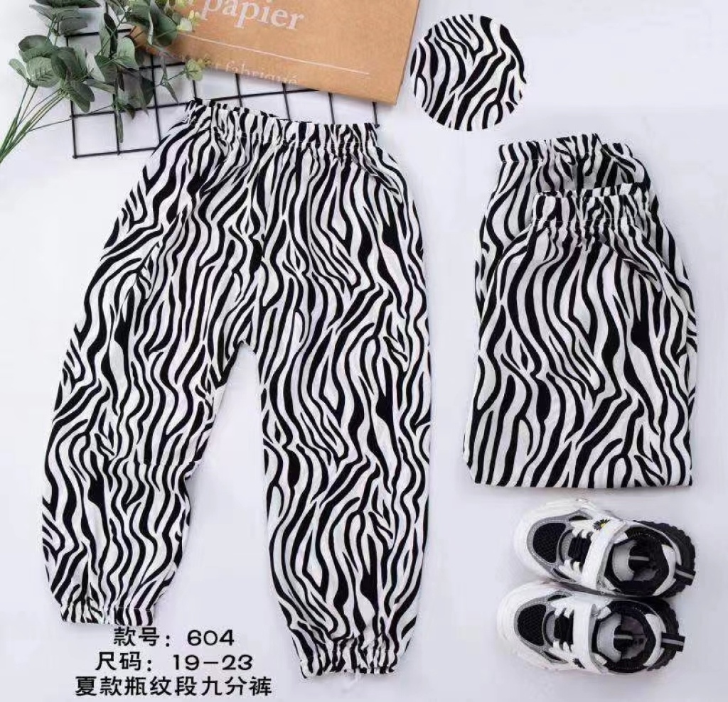 Children's Clothing 2021 Summer New Female Toddler and Children Casual Western Style Thin 3-7 Years Old Leisure Sports Ninth Pants Special Offer