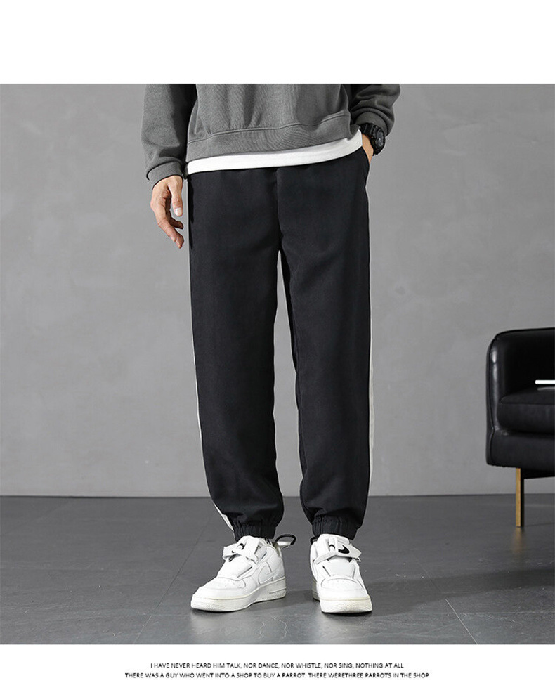 Pants Men's Spring and Autumn 2021 New Korean Style Trendy High Street Ruoshuai Casual Exercise Ankle-Tied Cropped Trousers Pants Men's Spring and Autumn 2021 New Korean Style Trendy High Street Ruoshuai Casual Exercise Ankle-Tied Cropped Trousers