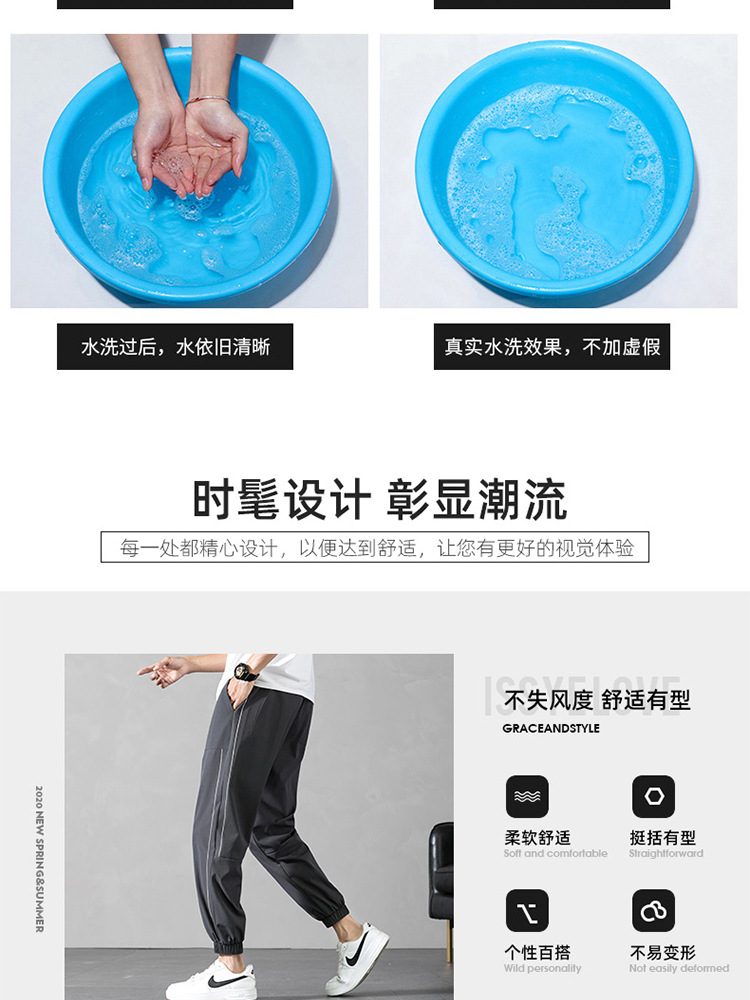 Summer Casual Pants Men's Loose Quick-Drying Men's Clothing 2020 New Ice Silk Thin Sports Pants Cropped Trousers Men Summer Casual Pants Men's Loose Quick-Drying Men's Clothing 2020 New Ice Silk Thin Sports Pants Cropped Trousers Men