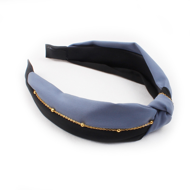 Korean Style Instafamous Hairband Chain Two-Color Knotted Headband Fashion Sports Wear Hairpin Face Washing Hair Hoop