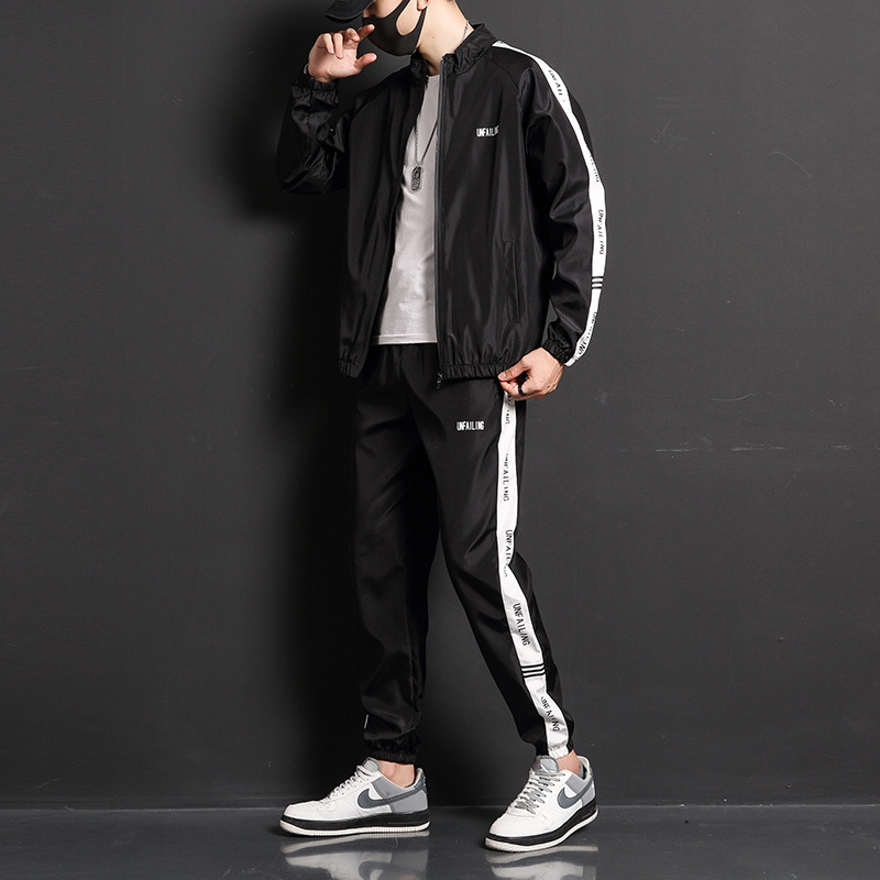 2021 Spring New Leisure Sports Suit Two-Piece Men&#039;s Clothing Men Leisure Set Korean Hipster  Sports wear