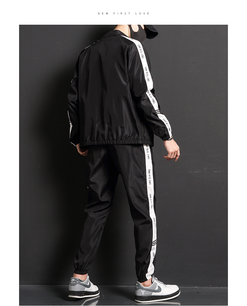 2021 Spring New Leisure Sports Suit Two-Piece Men's Clothing Men Leisure Set Korean Hipster Sports wear 2021 Spring New Leisure Sports Suit Two-Piece Men's Clothing Men Leisure Set Korean Hipster Sports wear