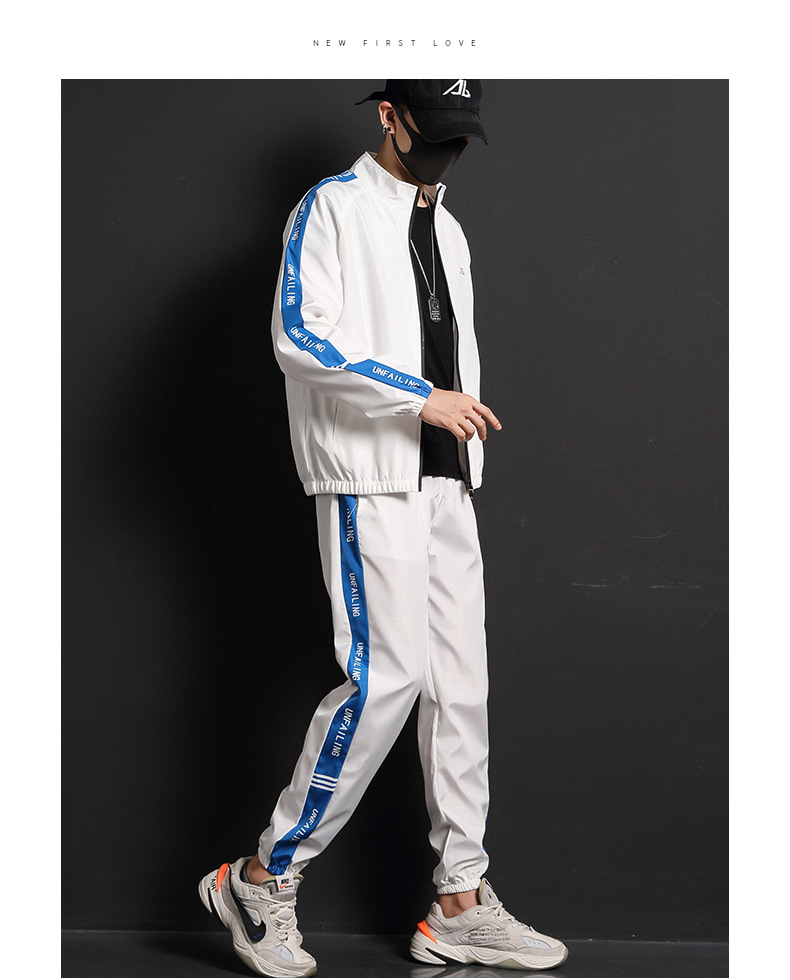 2021 Spring New Leisure Sports Suit Two-Piece Men's Clothing Men Leisure Set Korean Hipster Sports wear 2021 Spring New Leisure Sports Suit Two-Piece Men's Clothing Men Leisure Set Korean Hipster Sports wear
