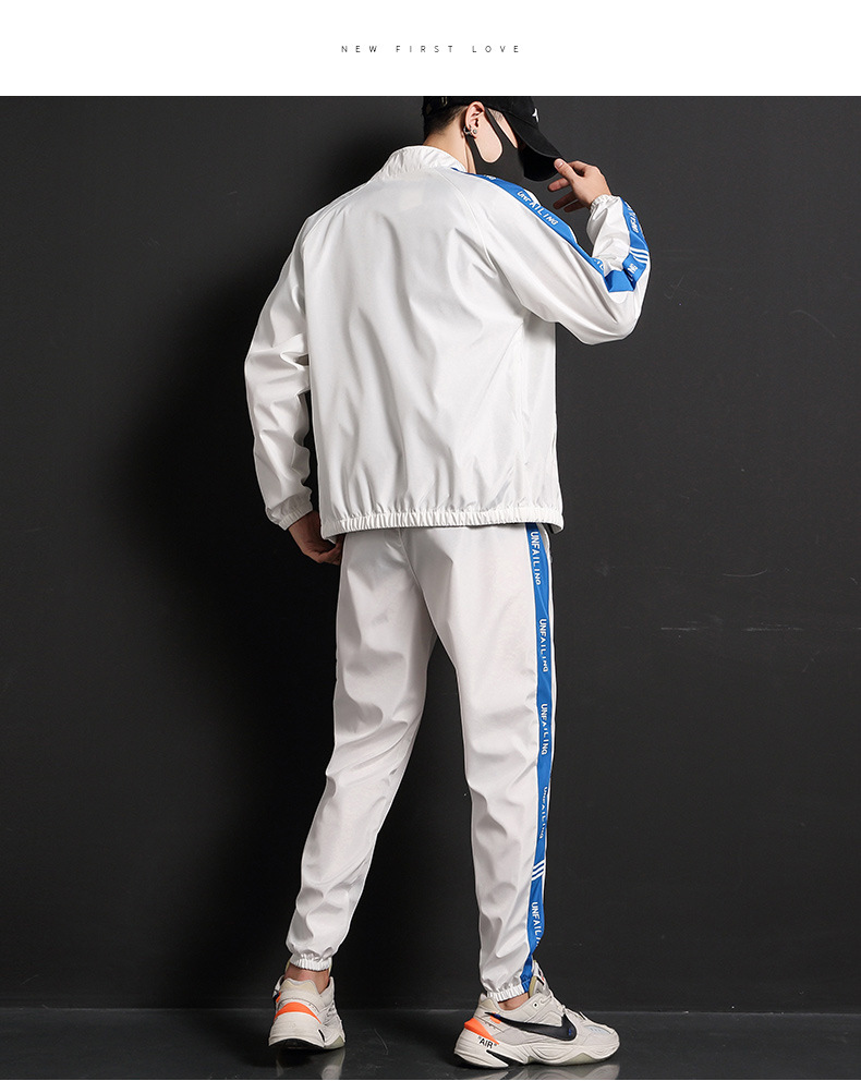2021 Spring New Leisure Sports Suit Two-Piece Men's Clothing Men Leisure Set Korean Hipster Sports wear 2021 Spring New Leisure Sports Suit Two-Piece Men's Clothing Men Leisure Set Korean Hipster Sports wear