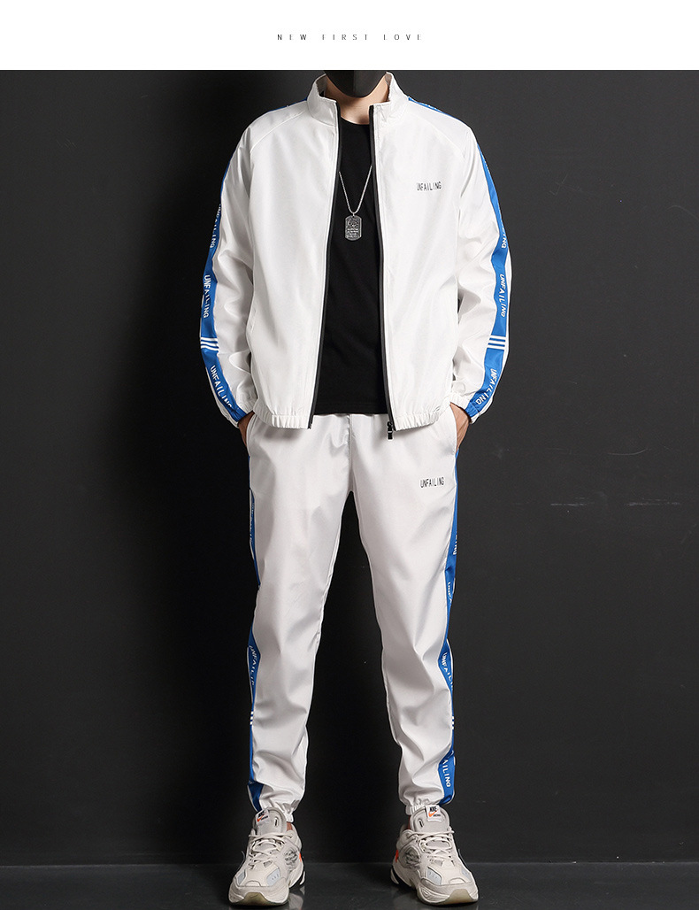 2021 Spring New Leisure Sports Suit Two-Piece Men's Clothing Men Leisure Set Korean Hipster Sports wear 2021 Spring New Leisure Sports Suit Two-Piece Men's Clothing Men Leisure Set Korean Hipster Sports wear