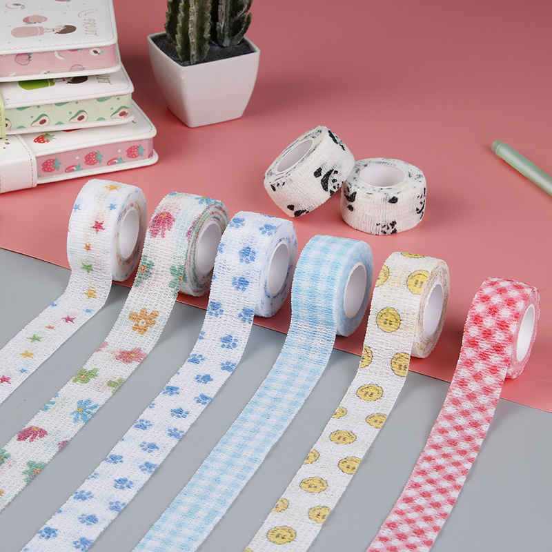 Student Writing Anti-Wear Finger Guard Bandage Sports Elastic Self-Adhesive Bandage Cartoon Non-Woven Fabric Finger Protector Tape