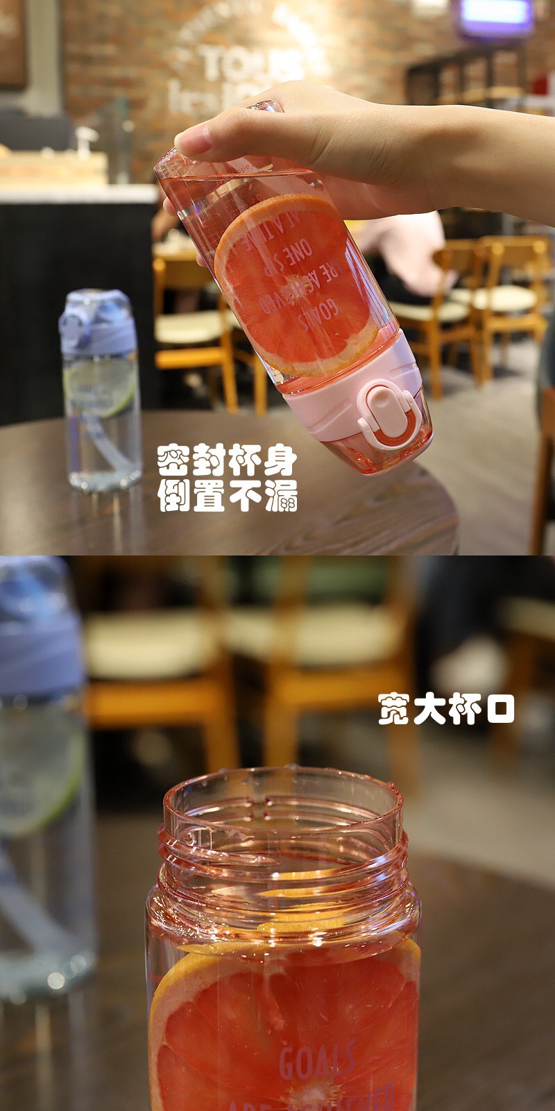 of fresh Spring cover Plastic cup student antifall wear resistant large capacity Straw cup outdoor sports drink cup of fresh Spring cover Plastic cup student antifall wear resistant large capacity Straw cup outdoor sports drink cup