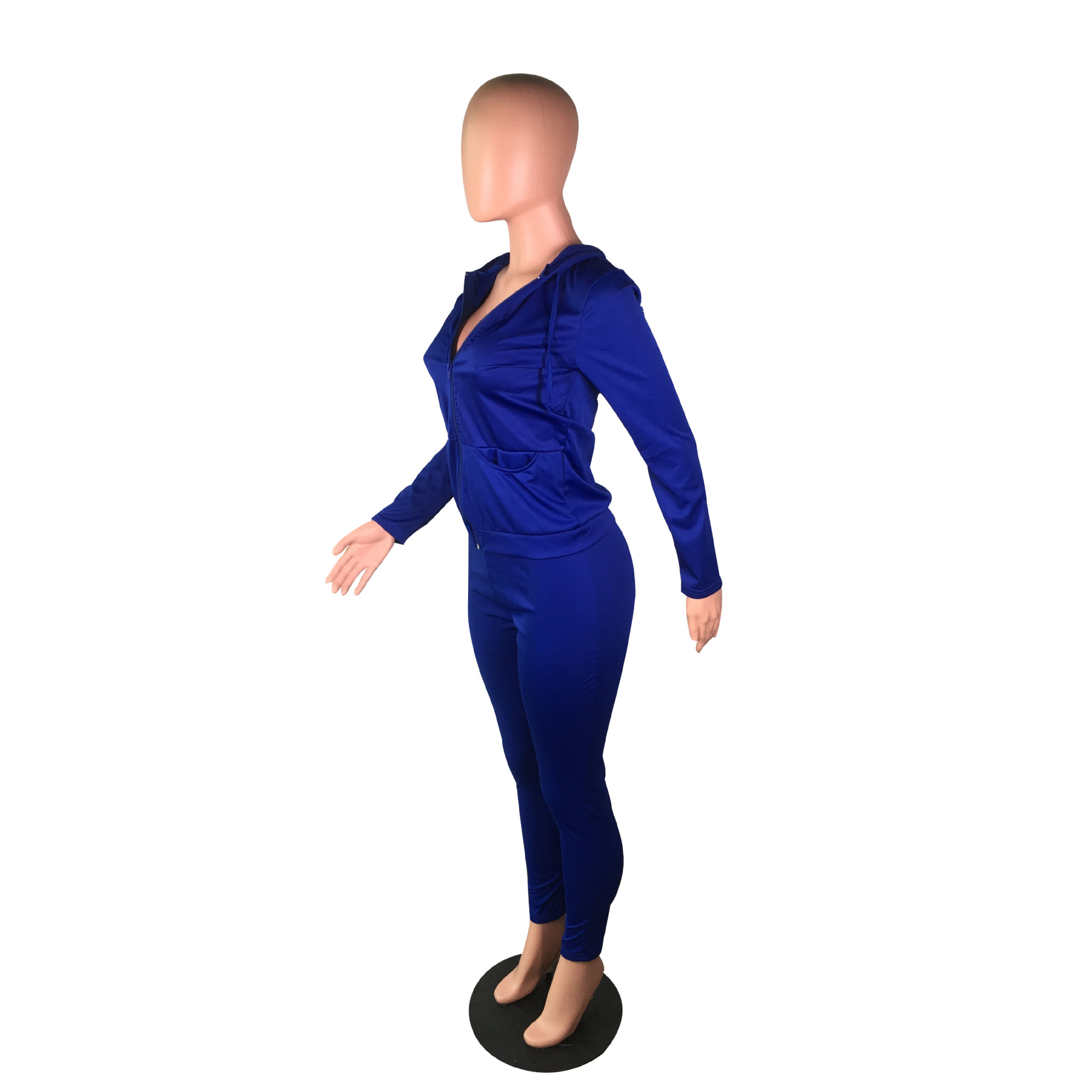 YZ1113 crossborder women's wear Autumn with a hat pocket zipper fashion leisure sports twopiece set YZ1113 crossborder women's wear Autumn with a hat pocket zipper fashion leisure sports twopiece set