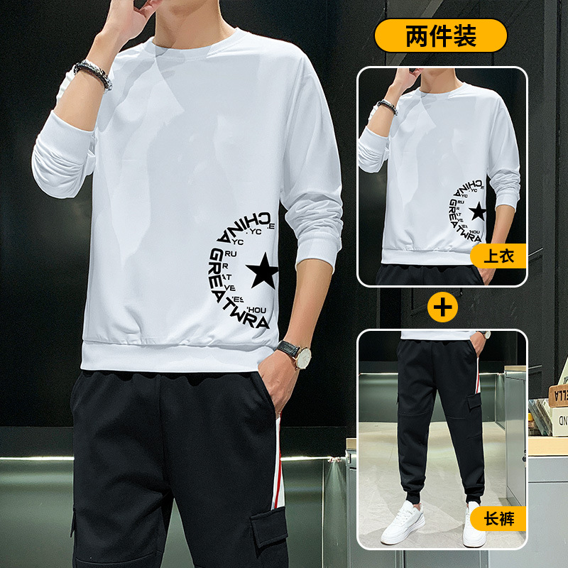 Sports Suit Men&#039;s Spring Leisure Autumn  Sweater Men&#039;s 2021 New T-shirt with Long Sleeves Hoodie Suit Men&#039;s  Sports wear