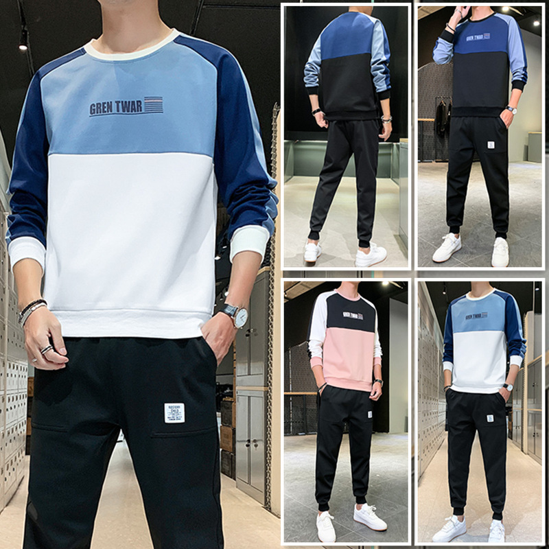 Sports Suit Men&#039;s Spring Leisure Autumn  Sweater Men&#039;s 2021 New T-shirt with Long Sleeves Hoodie Suit Men&#039;s  Sports wear