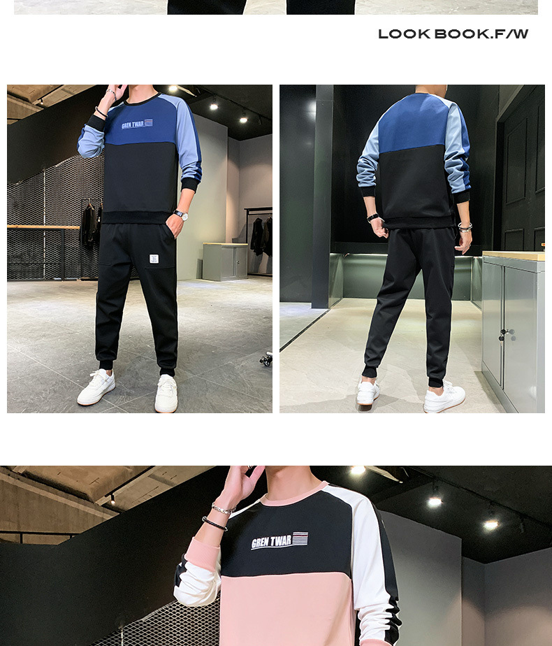 Sports Suit Men's Spring Leisure Autumn Sweater Men's 2021 New T-shirt with Long Sleeves Hoodie Suit Men's Sports wear Sports Suit Men's Spring Leisure Autumn Sweater Men's 2021 New T-shirt with Long Sleeves Hoodie Suit Men's Sports wear