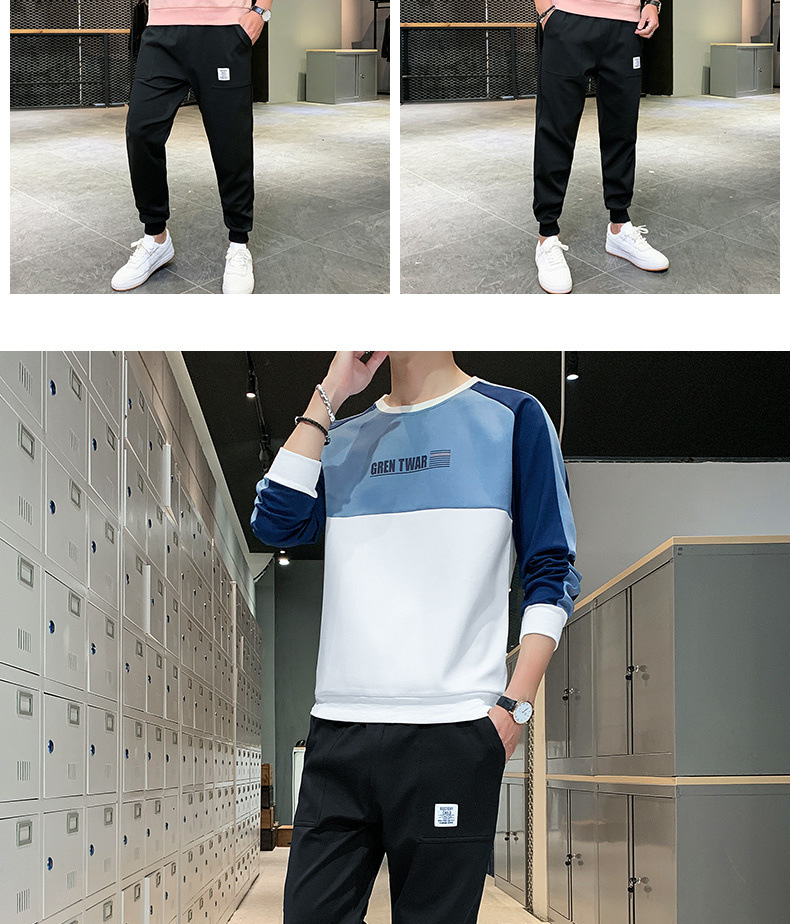 Sports Suit Men's Spring Leisure Autumn Sweater Men's 2021 New T-shirt with Long Sleeves Hoodie Suit Men's Sports wear Sports Suit Men's Spring Leisure Autumn Sweater Men's 2021 New T-shirt with Long Sleeves Hoodie Suit Men's Sports wear