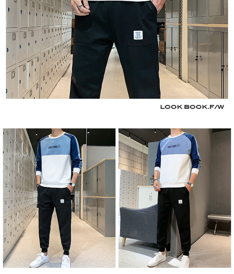 Sports Suit Men's Spring Leisure Autumn Sweater Men's 2021 New T-shirt with Long Sleeves Hoodie Suit Men's Sports wear Sports Suit Men's Spring Leisure Autumn Sweater Men's 2021 New T-shirt with Long Sleeves Hoodie Suit Men's Sports wear