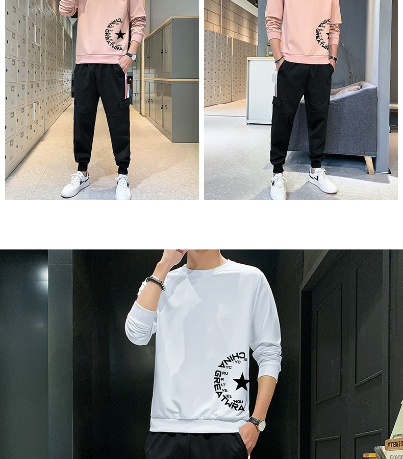 Sports Suit Men's Spring Leisure Autumn Sweater Men's 2021 New T-shirt with Long Sleeves Hoodie Suit Men's Sports wear Sports Suit Men's Spring Leisure Autumn Sweater Men's 2021 New T-shirt with Long Sleeves Hoodie Suit Men's Sports wear