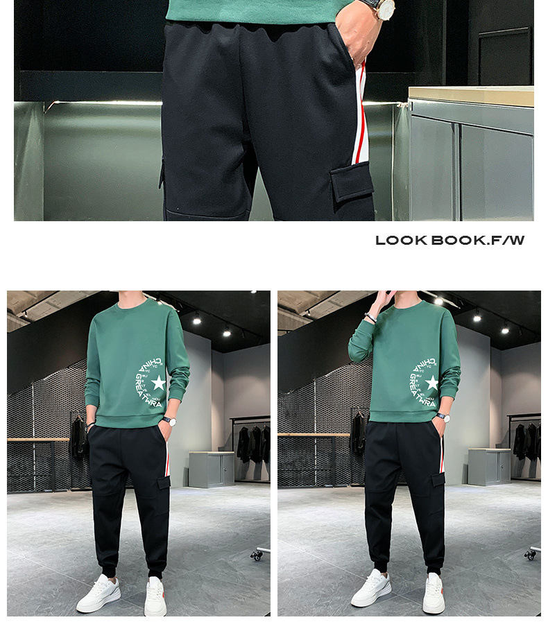 Sports Suit Men's Spring Leisure Autumn Sweater Men's 2021 New T-shirt with Long Sleeves Hoodie Suit Men's Sports wear Sports Suit Men's Spring Leisure Autumn Sweater Men's 2021 New T-shirt with Long Sleeves Hoodie Suit Men's Sports wear