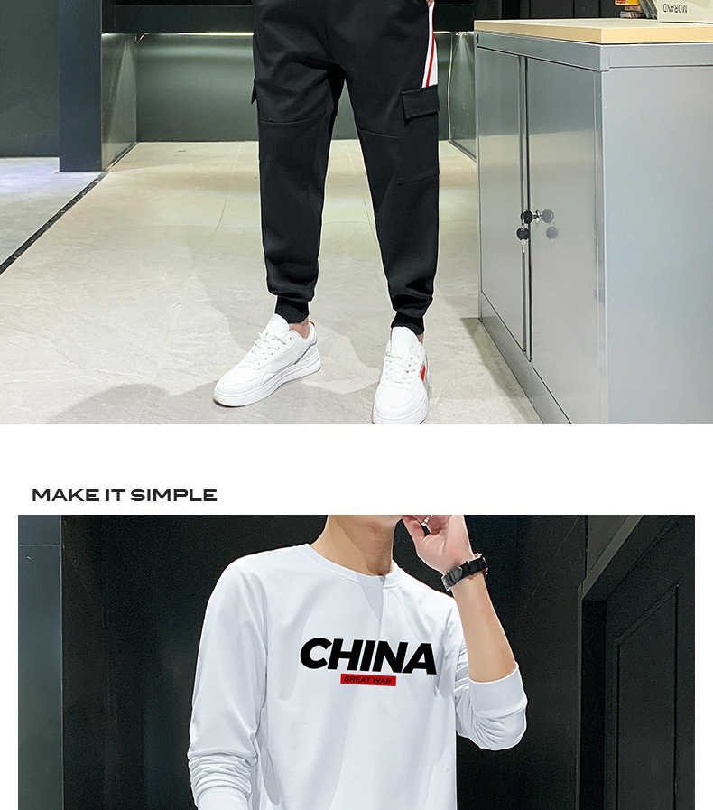 Sports Suit Men's Spring Leisure Autumn Sweater Men's 2021 New T-shirt with Long Sleeves Hoodie Suit Men's Sports wear Sports Suit Men's Spring Leisure Autumn Sweater Men's 2021 New T-shirt with Long Sleeves Hoodie Suit Men's Sports wear