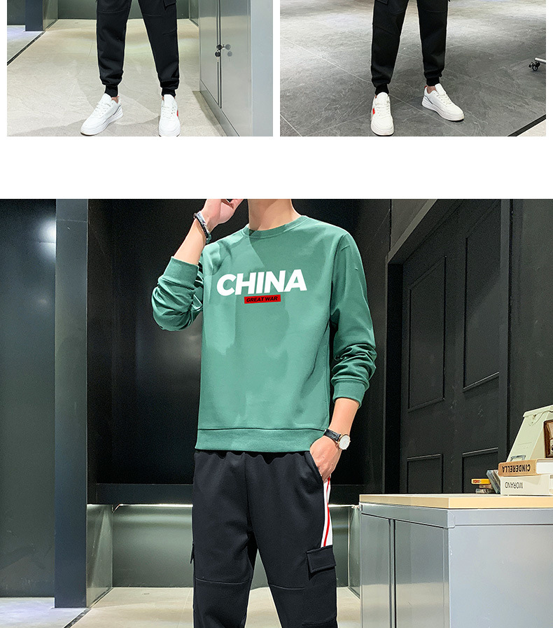 Sports Suit Men's Spring Leisure Autumn Sweater Men's 2021 New T-shirt with Long Sleeves Hoodie Suit Men's Sports wear Sports Suit Men's Spring Leisure Autumn Sweater Men's 2021 New T-shirt with Long Sleeves Hoodie Suit Men's Sports wear