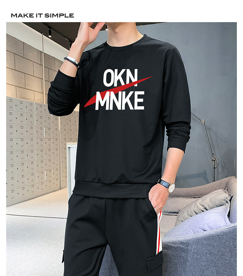 Sports Suit Men's Spring Leisure Autumn Sweater Men's 2021 New T-shirt with Long Sleeves Hoodie Suit Men's Sports wear Sports Suit Men's Spring Leisure Autumn Sweater Men's 2021 New T-shirt with Long Sleeves Hoodie Suit Men's Sports wear