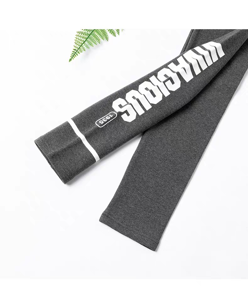 Leggings Women's Outer Wear Spring, Autumn and Winter New Cotton High Waist Slimming and Tight Sports Fashionable Printed Letter Leggings