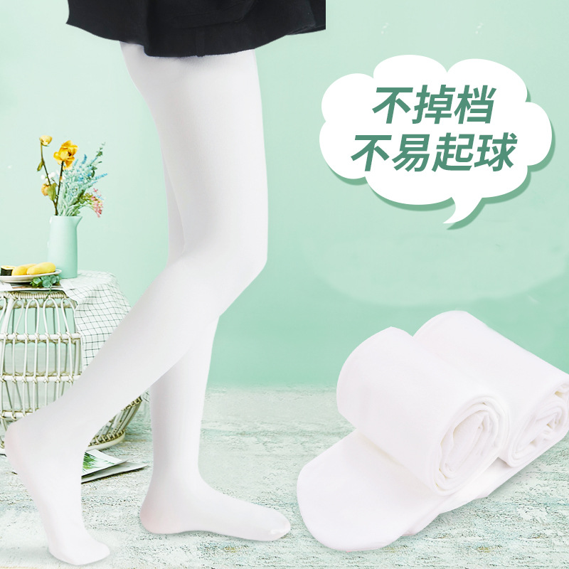 Children&#039;s Dance Socks Spring and Summer plus Velvet White Pantyhose Leggings Grading and Grading Factory Wholesale