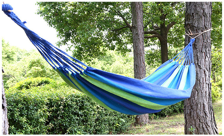 Outdoor Thickened Oxford Cloth Single Hammock Camping Leisure Indoor Children Send Large Mesh Bag, Dress Bag, Basketball Bag, Soccer Bag, Longer Bold Rope Bag, Ball Bag, Can Be Installed 10 Ball Holiday Travel Wholesale