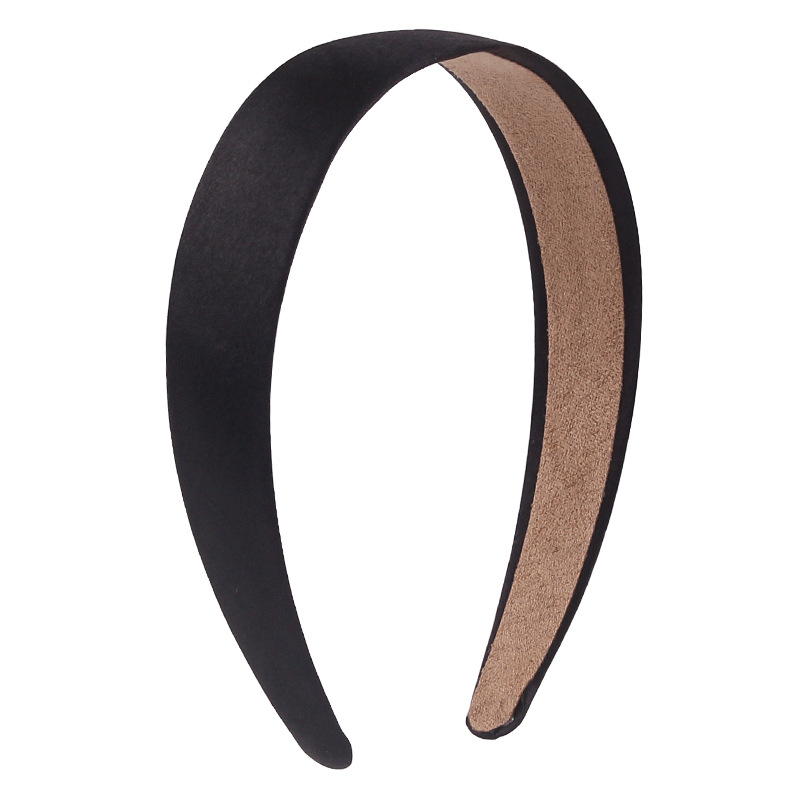 Korean Hair Accessories 3cm Solid Color Headband Fabric All-Inclusive Headband Satin Cloth Hair Ring Amazon Children&#039;s Hair Accessories