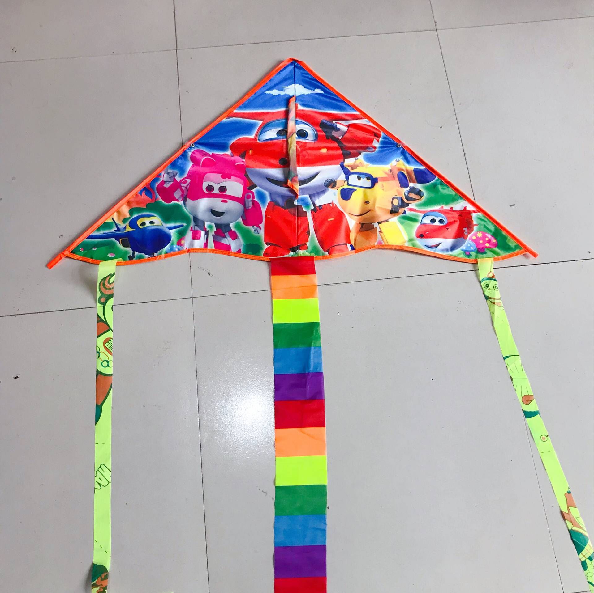 Wholesale Weifang Kite New Bright Cloth Hot Printed Curved Triangle Kite Children's Cartoon Kite Manufacturers Supply Wholesale Weifang Kite New Bright Cloth Hot Printed Curved Triangle Kite Children's Cartoon Kite Manufacturers Supply