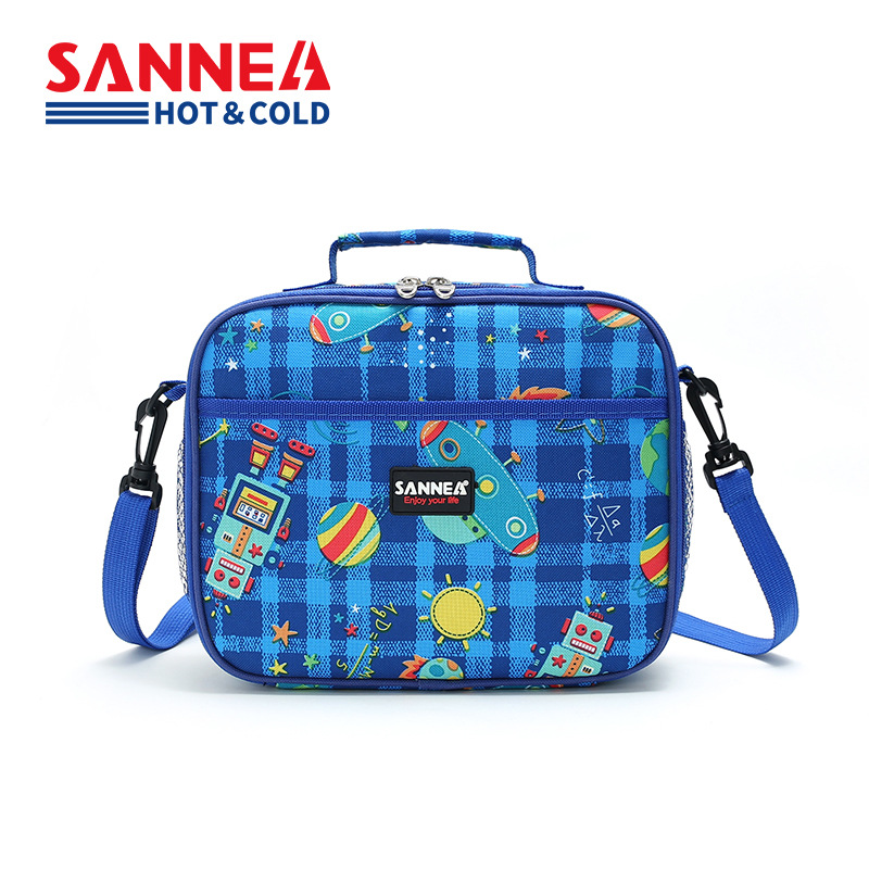 Sanneng New Cartoon Children&#039;s Lunch Bag Oxford Cloth Thickened Bento Insulated Bag Lunch Box Bag in Stock Wholesale