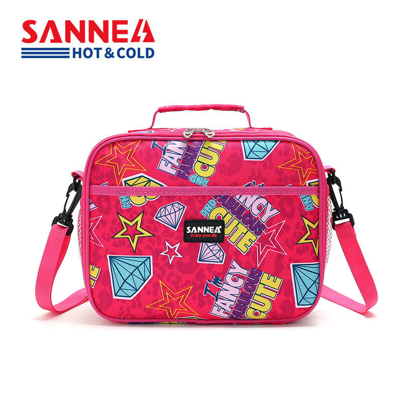 Sanneng New Cartoon Children&#039;s Lunch Bag Oxford Cloth Thickened Bento Insulated Bag Lunch Box Bag in Stock Wholesale