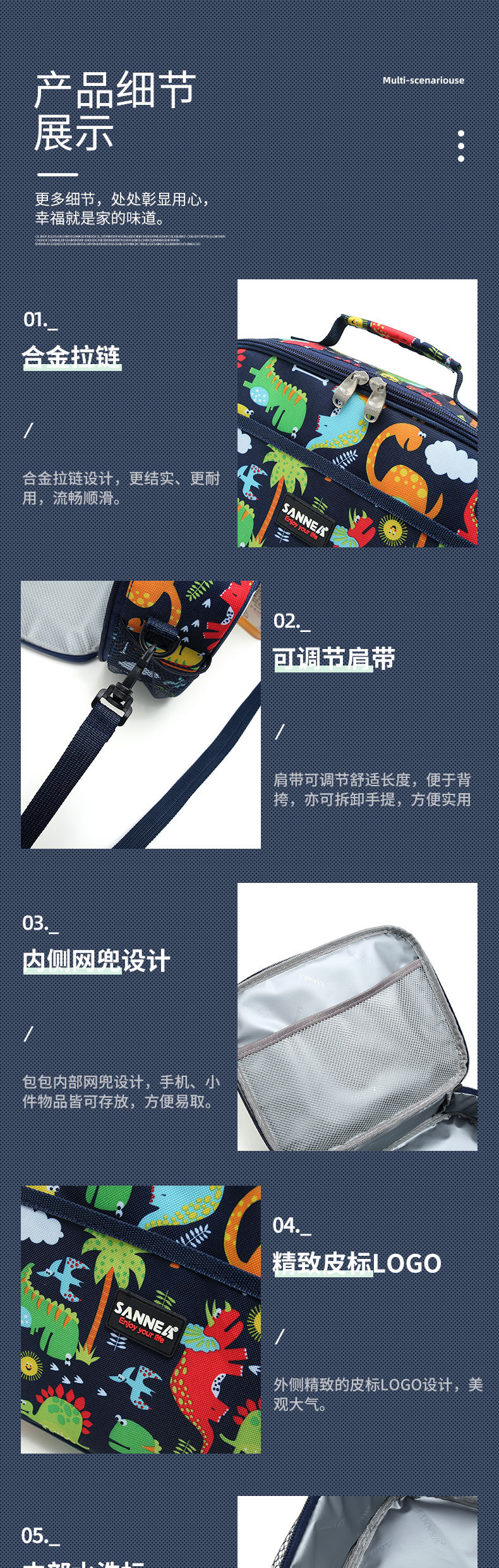 Sanneng New Cartoon Children's Lunch Bag Oxford Cloth Thickened Bento Insulated Bag Lunch Box Bag in Stock Wholesale Sanneng New Cartoon Children's Lunch Bag Oxford Cloth Thickened Bento Insulated Bag Lunch Box Bag in Stock Wholesale